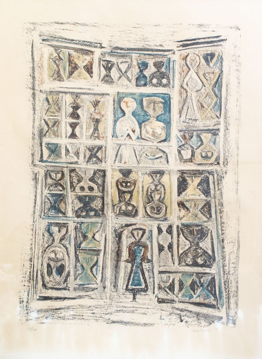 Massimo Campigli (1895-1971) “the Cathedral,” Ed. 120, 1959