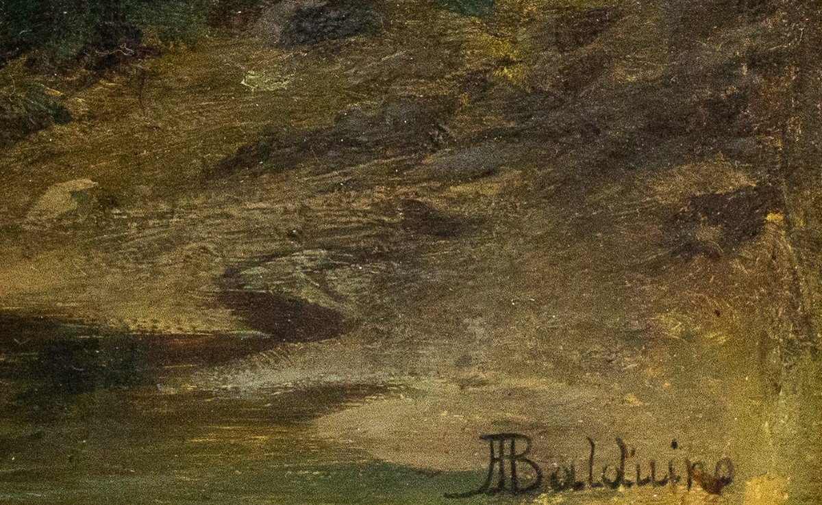 Balduino Alessandro, « Cavalcade », Huile Sur Toile, Signée, XIXe Siècle-photo-2