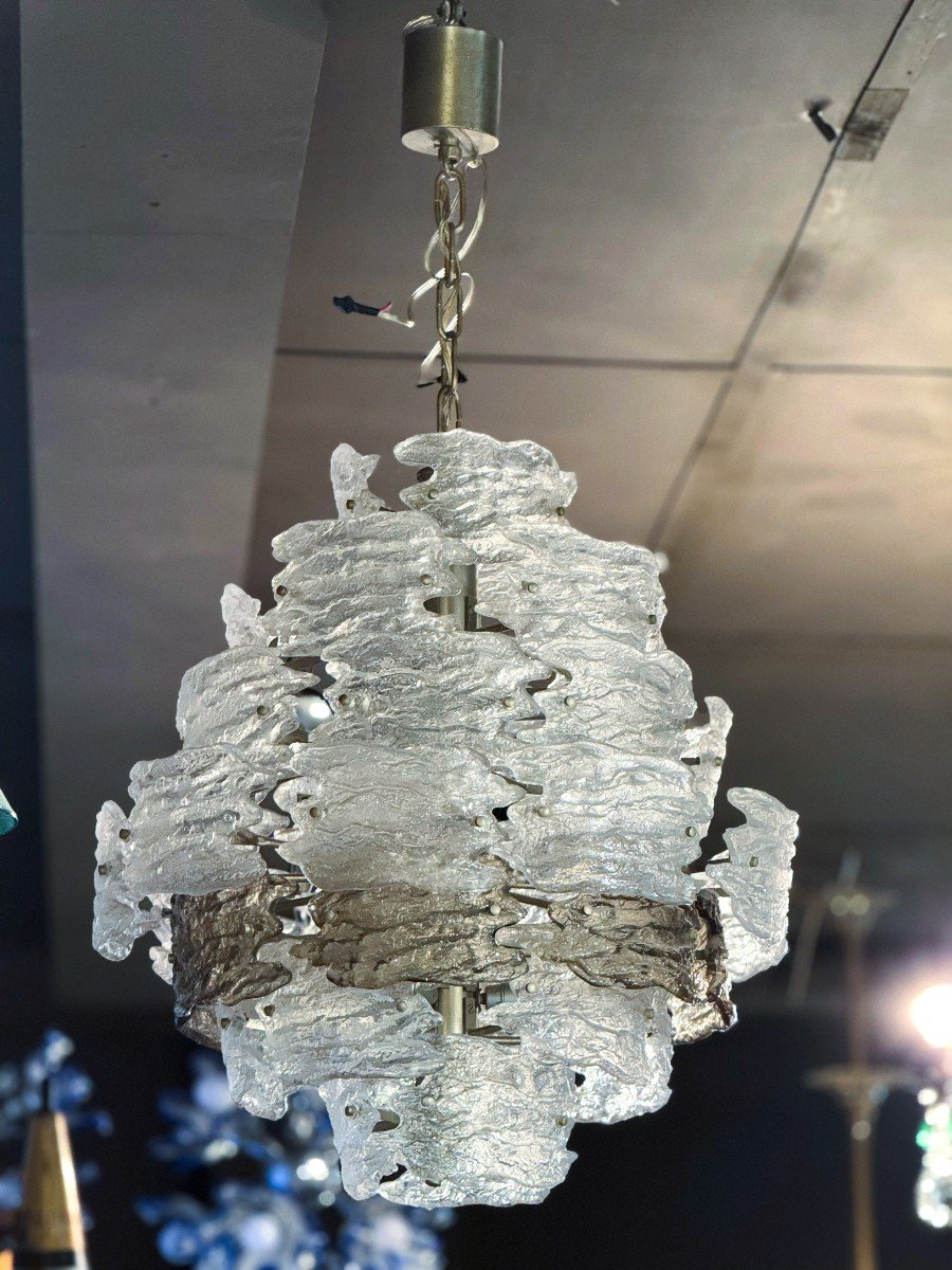 Mazzega Vintage Eleg Murano Glass Chandelier From The 1970s-photo-4