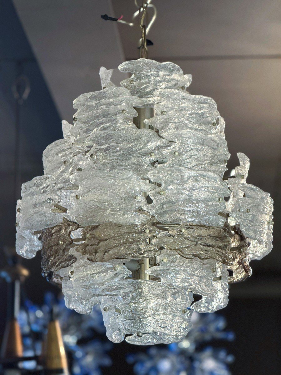 Mazzega Vintage Eleg Murano Glass Chandelier From The 1970s-photo-3