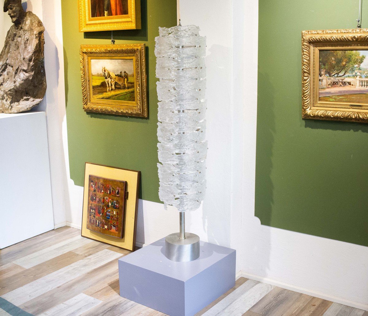 Mazzega Vintage Murano Glass Floor Lamp From The 1970s-photo-4