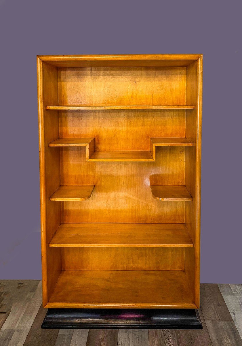 Bookcase Bookcase With Shelves, In Wood, 1960s -photo-2