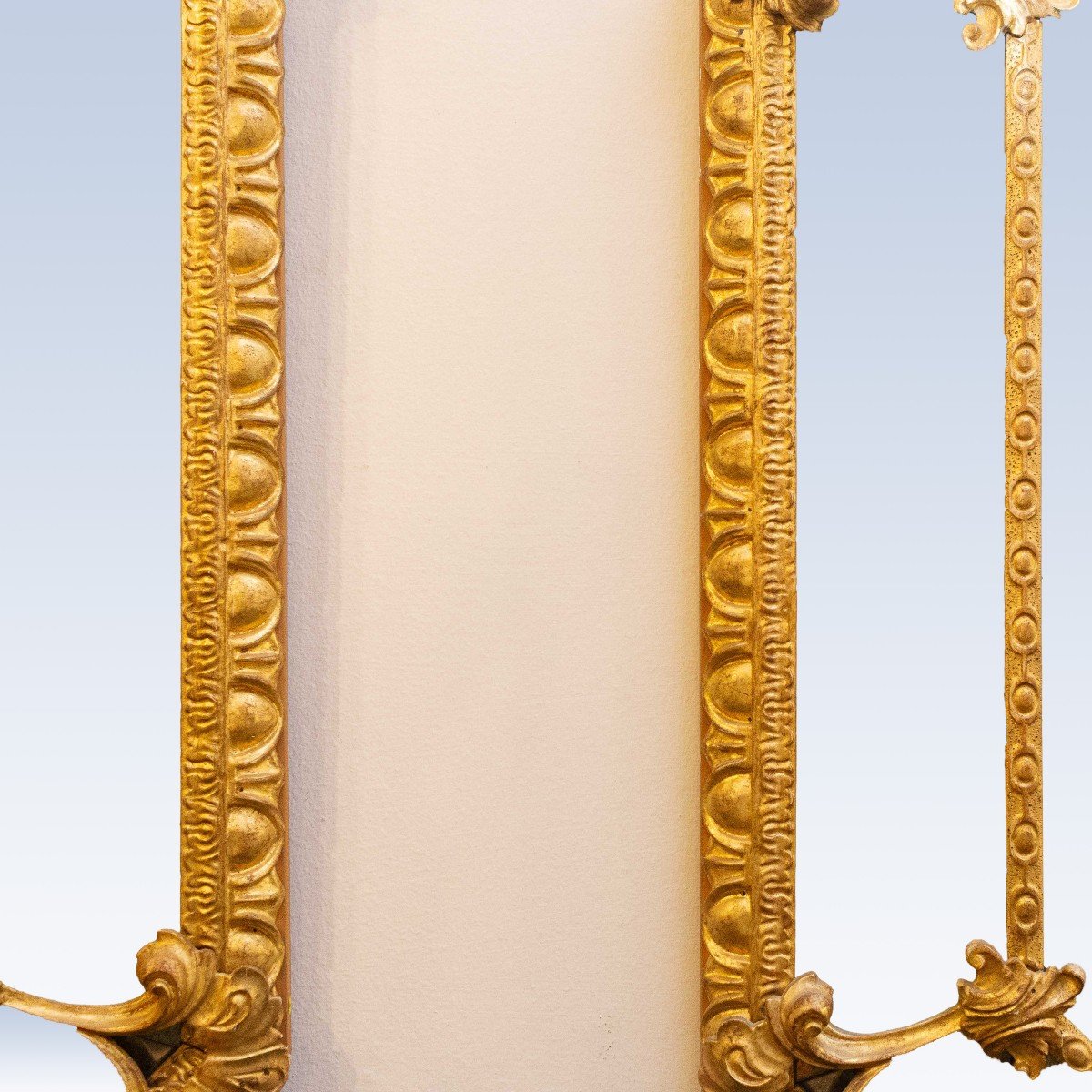 Pair Of Mirrors/ceiling Roses, Louis XVI Style,  20th Century-photo-5