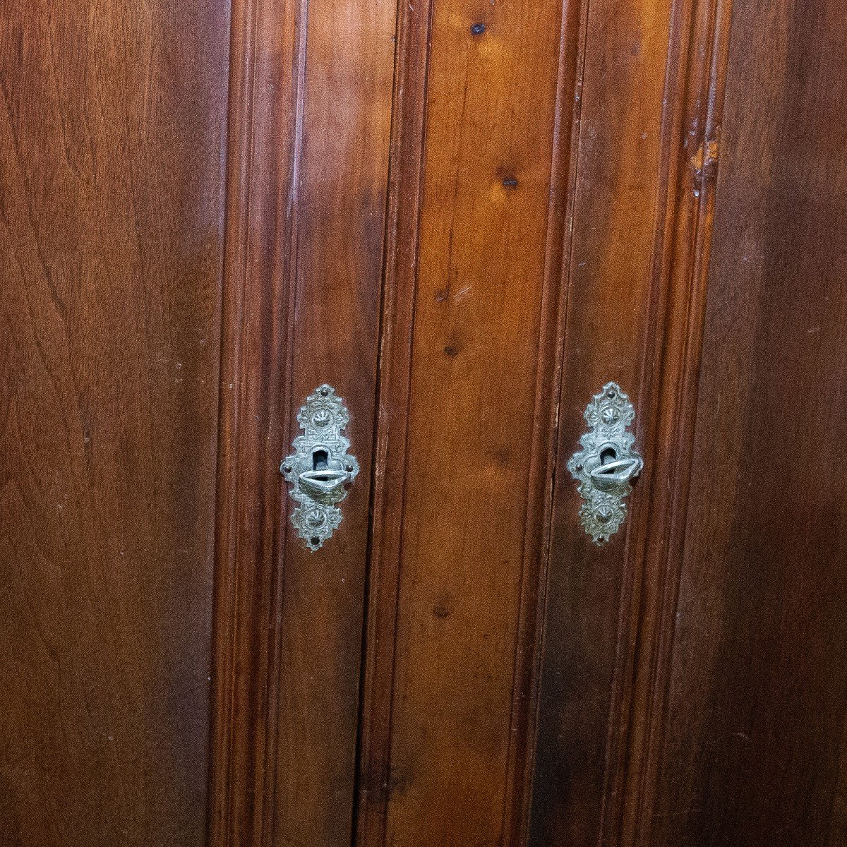 Cherry And Walnut Closet, Late 19th Early 20th Century.-photo-1