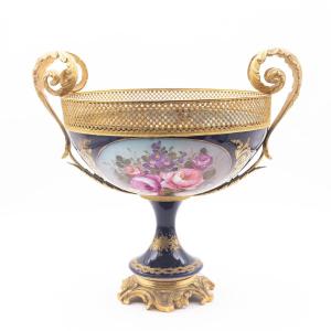 Large Decorated Sevrés Porcelain Cup , Late 19th Century Era