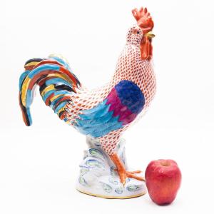 Herend, "big Rooster," Hand-painted Porcelain, Marked, 1920s