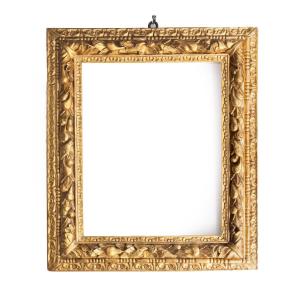 Antique Wooden Frame, Gilded With Gouache, Epoch '700