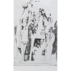Marino Marini, Etching, "representation," Print Run I/xx, 1970