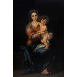 Bartolomé Esteban Murillo, Copie De, Vierge à l'Enfant, XVIIIe Siècle