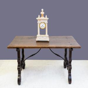 Ancienne Table Fratino, Noyer, Espagne, Fin Du 17ème Siècle