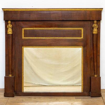 Empire Style Fireplace In Walnut, Early 19th Century