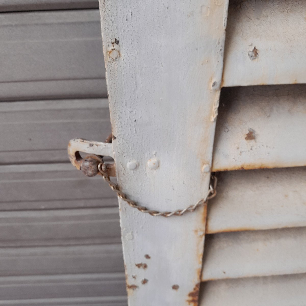 Rare - Haussmannian Shutters With 2 Zinc Leaves-photo-3