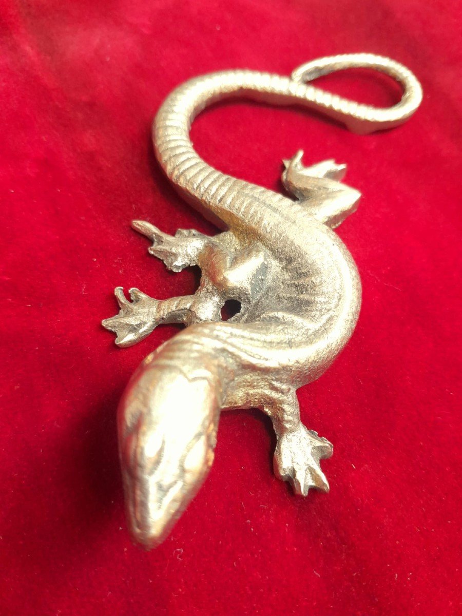 Brass Lizard, Lost Wax Casting, Florentine Craftsmanship-photo-3