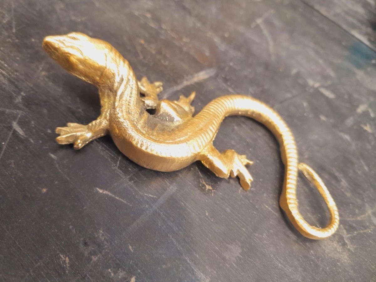 Brass Lizard, Lost Wax Casting, Florentine Craftsmanship