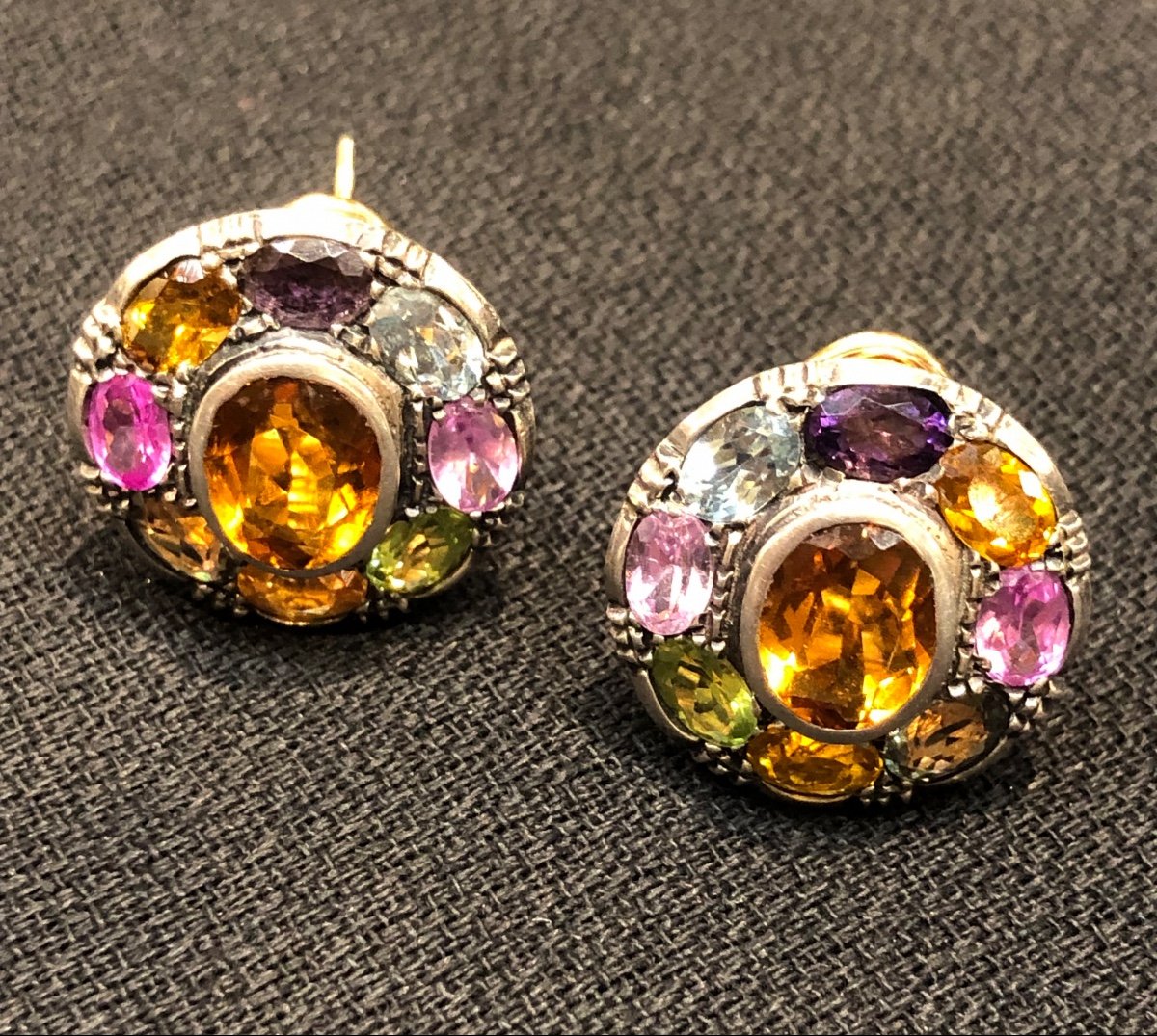A Pair Of Multicolore  Earrings
