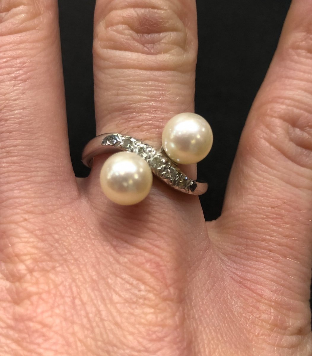 Pearls And Diamonds You And Me Ring-photo-2