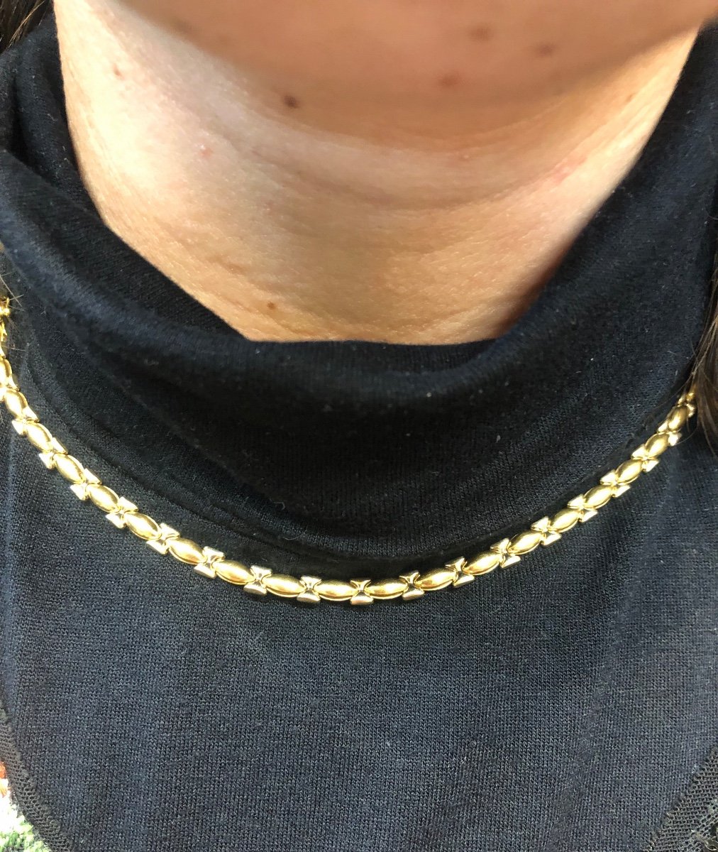 750‰ Gold Choker Necklace-photo-4
