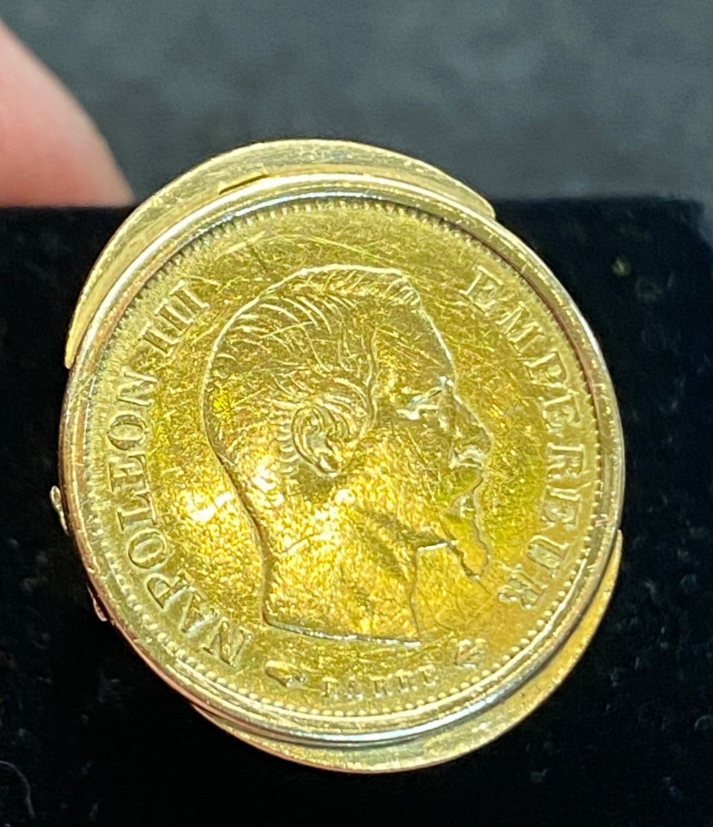 Bague Pièce De 10 francs Napoleon III-photo-4