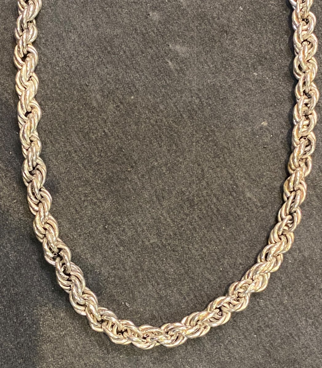 Twisted Silver Necklace-photo-2