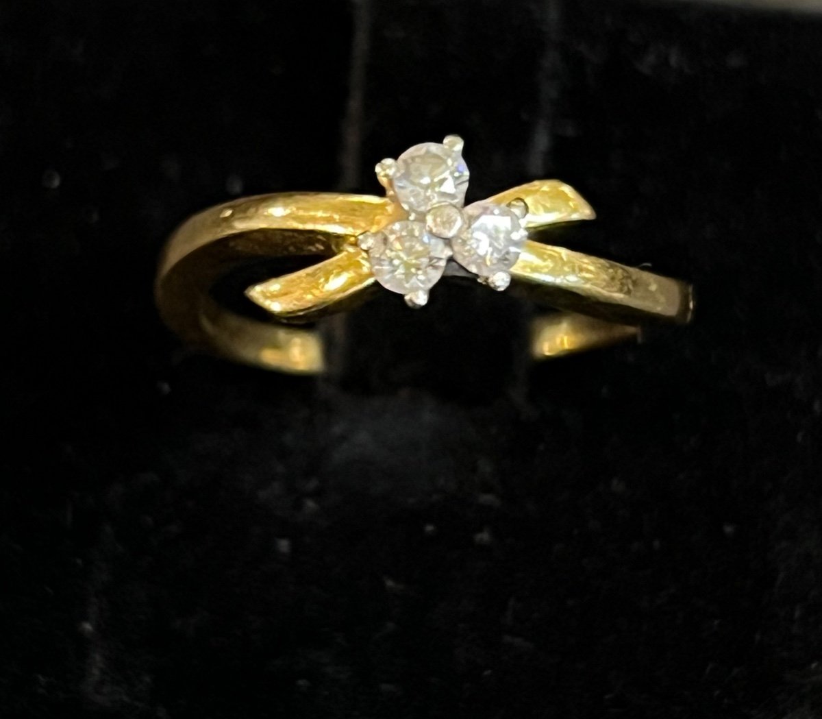 Bague  trois Diamants LOUIS FERAUD-photo-2