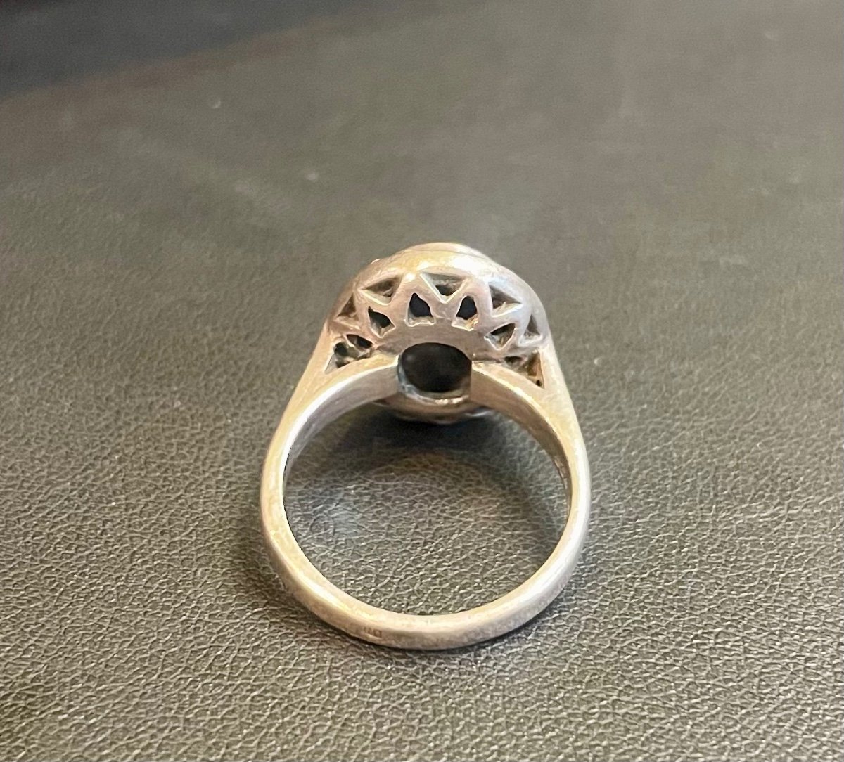 Marcassites Oval Email Ring-photo-2