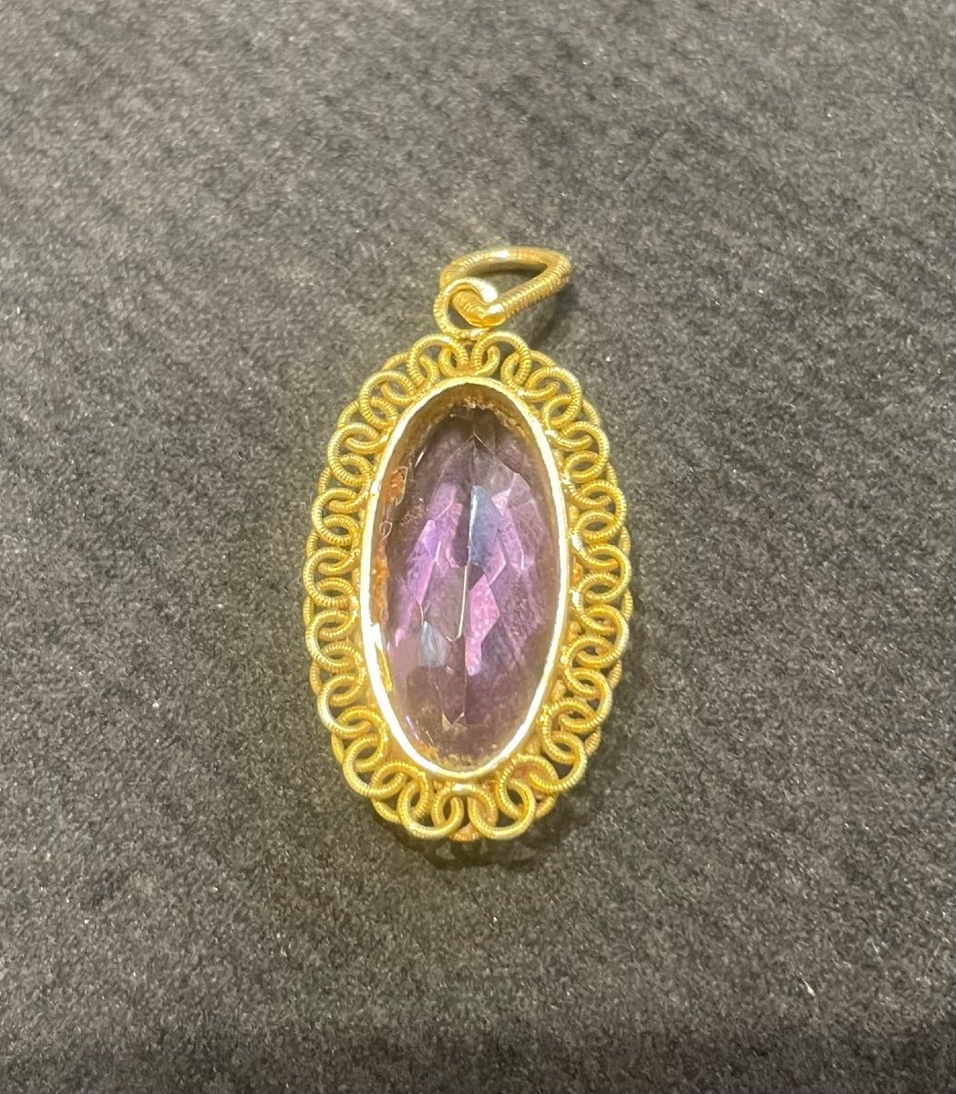 Amethyst Oval Pendant-photo-2