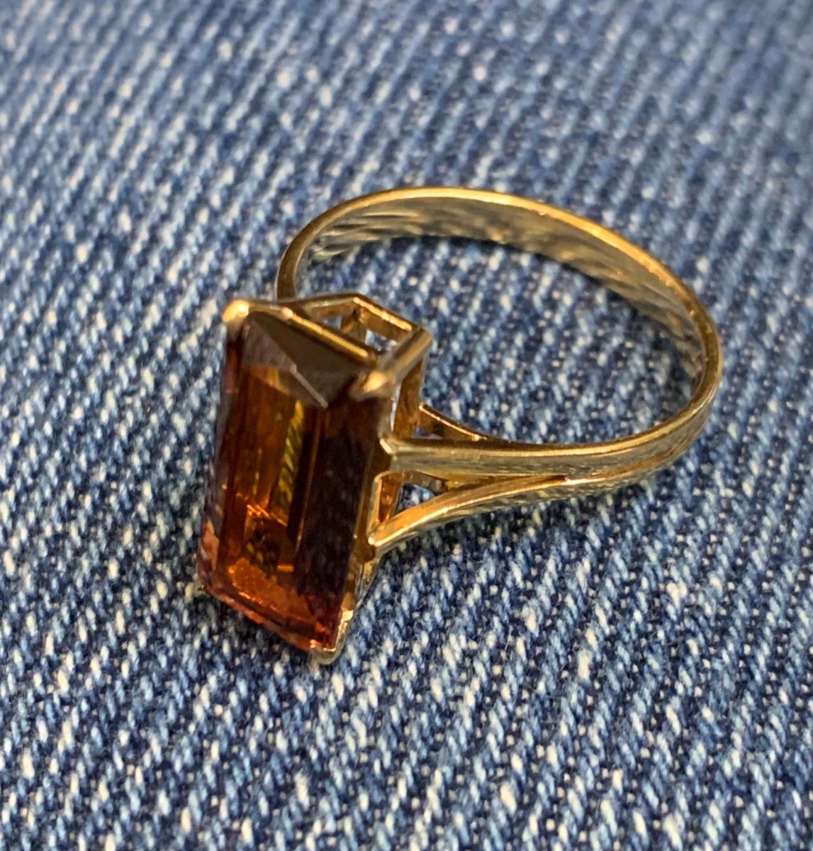 Bague Or Citrine-photo-2