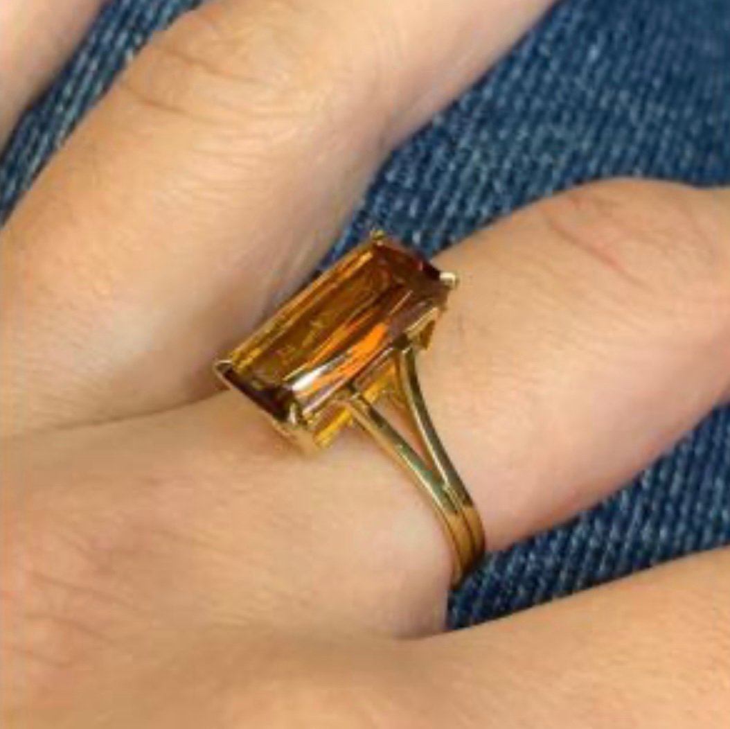 Bague Or Citrine-photo-1