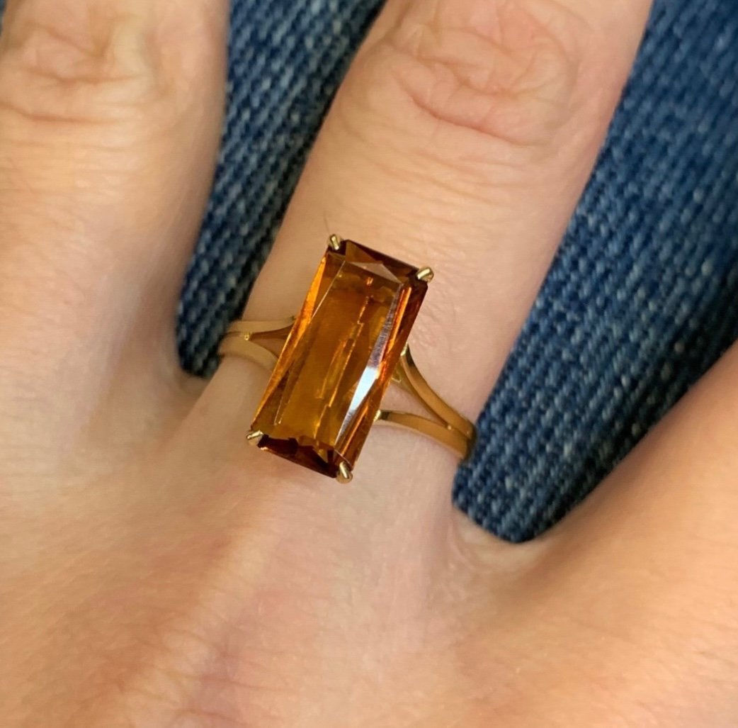 Bague Or Citrine