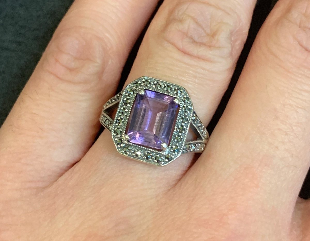 Amethyst Silver Ring-photo-3