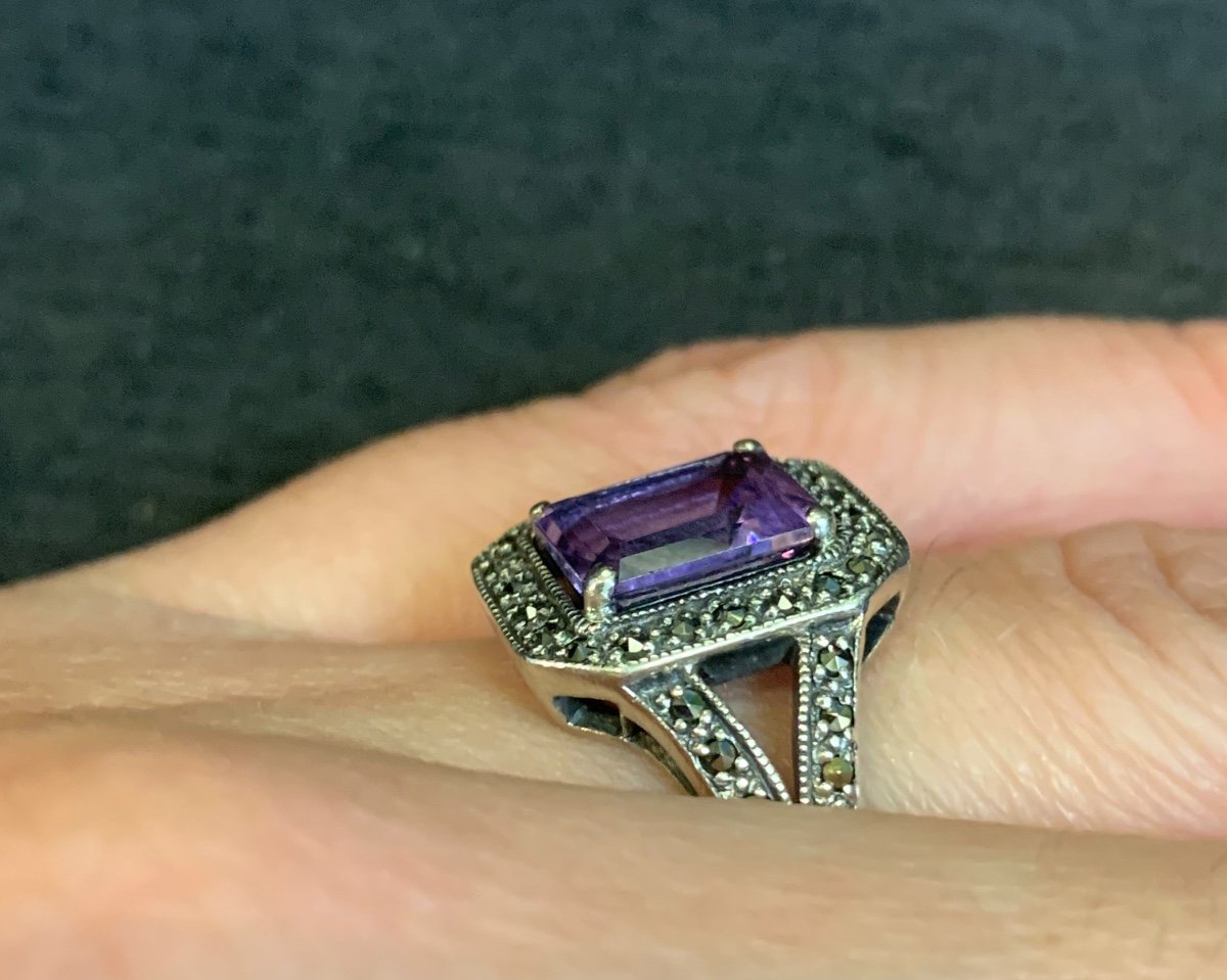 Amethyst Silver Ring-photo-1