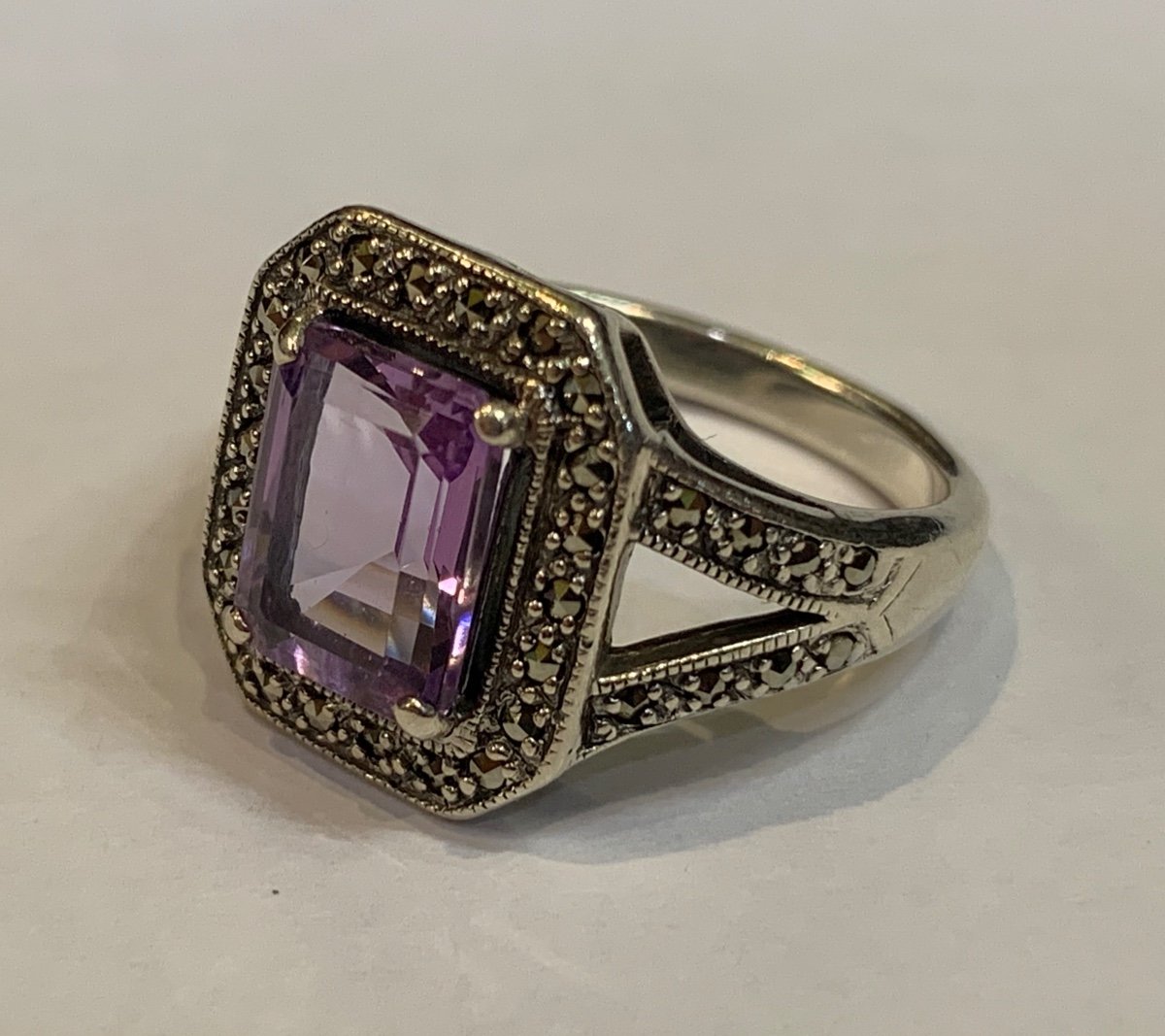 Amethyst Silver Ring