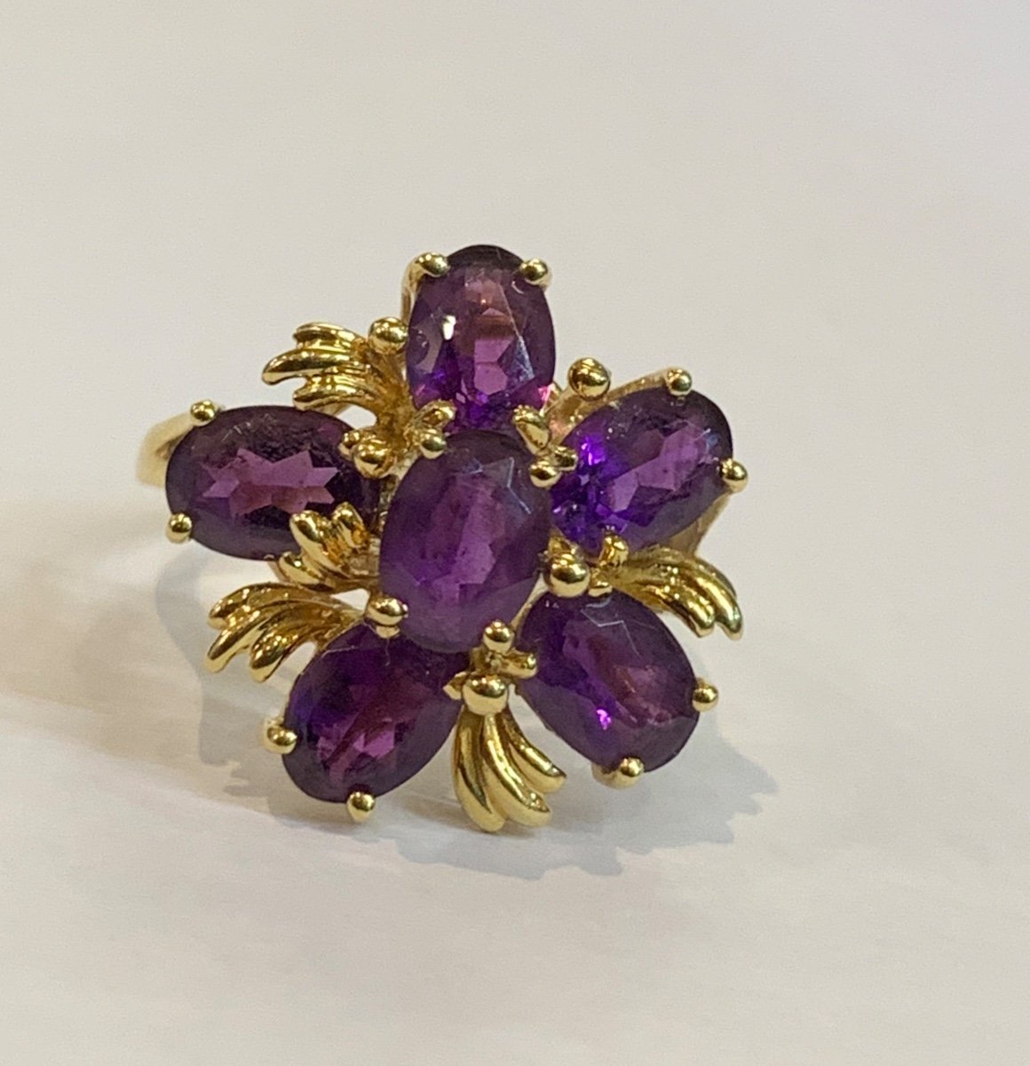 Bague Fleur Amethystes-photo-4