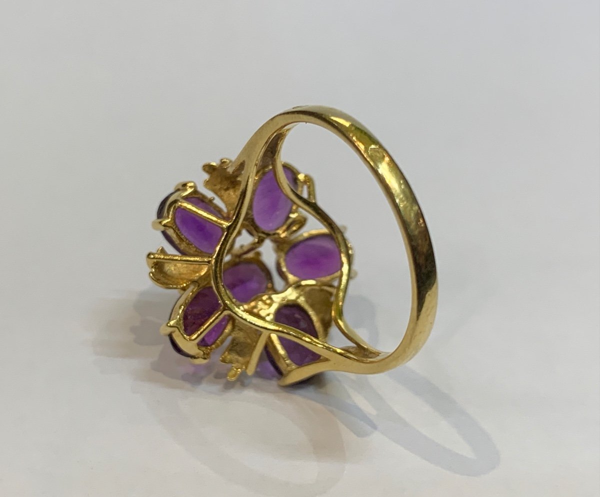 Bague Fleur Amethystes-photo-2