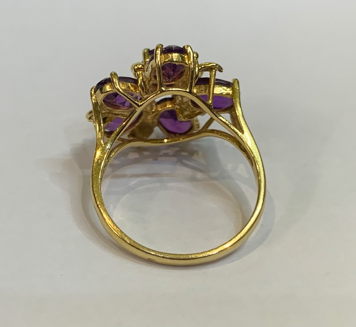 Bague Fleur Amethystes-photo-3