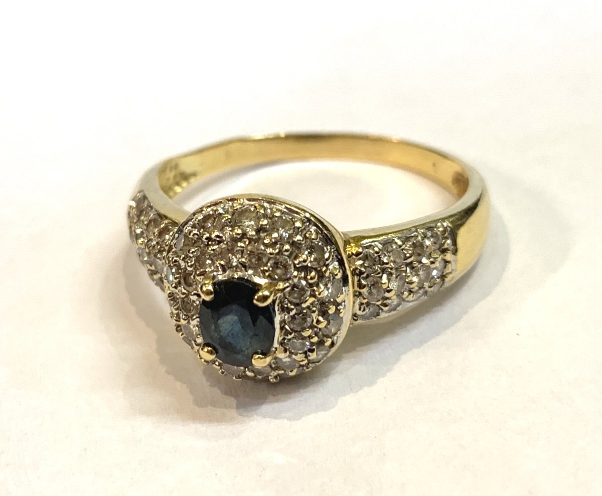 Sapphire And Diamond Ring