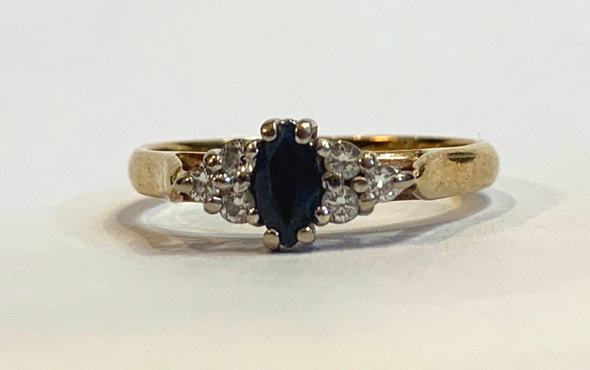 Sapphire And Diamond Ring