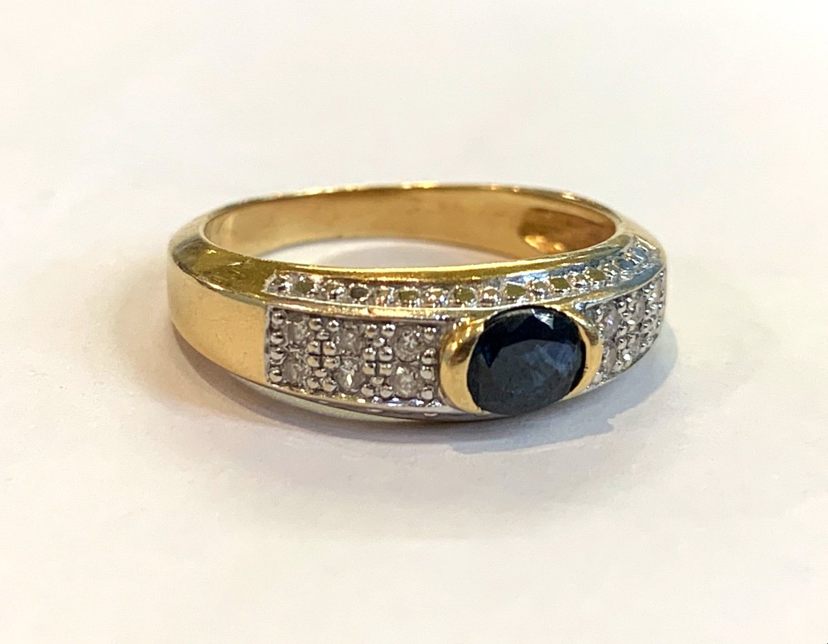 Diamond And Sapphire Ring