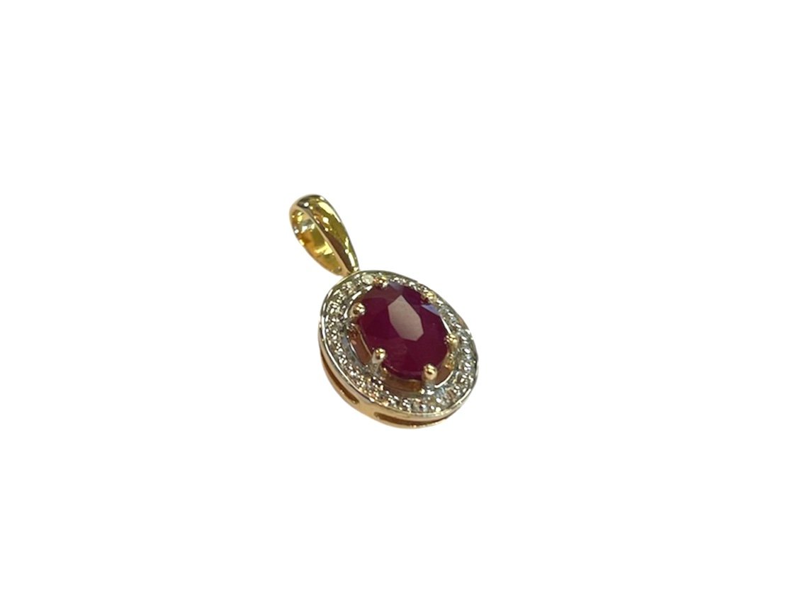 Pendentif Avec Diamants Et Rubis-photo-2