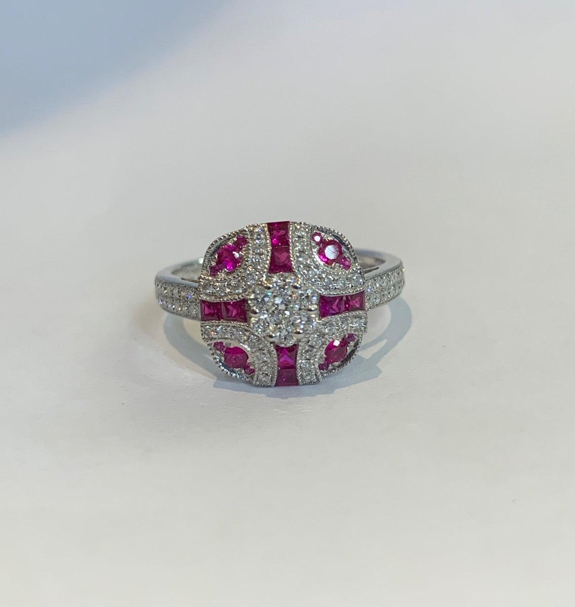 Bague Pavage Rubis-photo-4