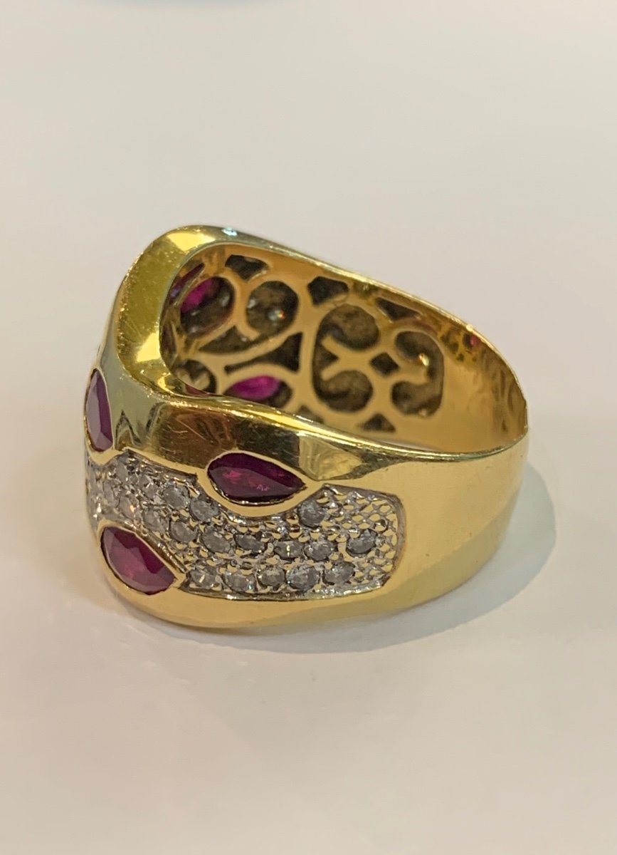 Gold Ruby And Diamond Ring-photo-3