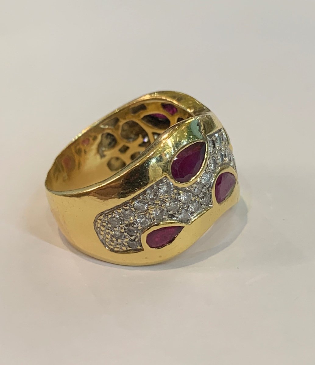 Gold Ruby And Diamond Ring-photo-1