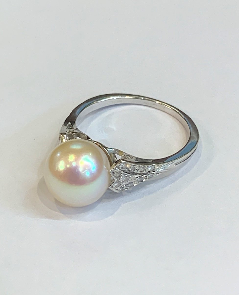 Bague Perle Et Diamants-photo-4