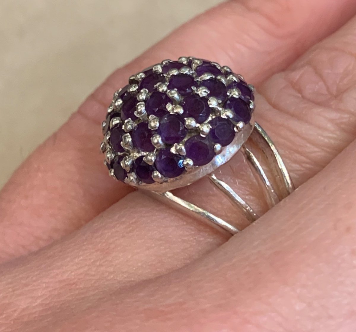 Round Amethyst Ring-photo-2