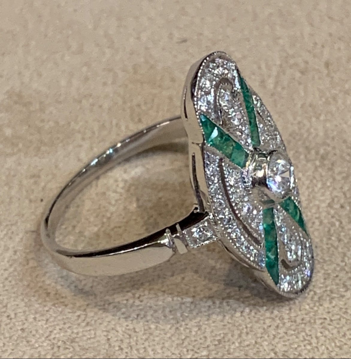 Emerald Navette Ring-photo-4