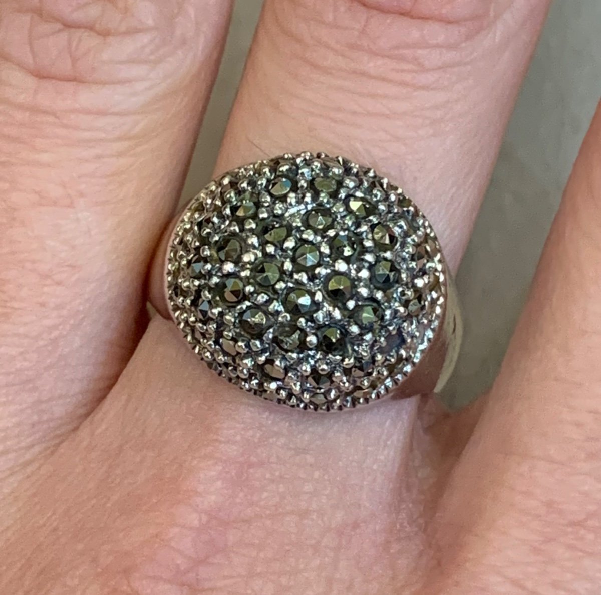 Marcasite Domed Ring-photo-2