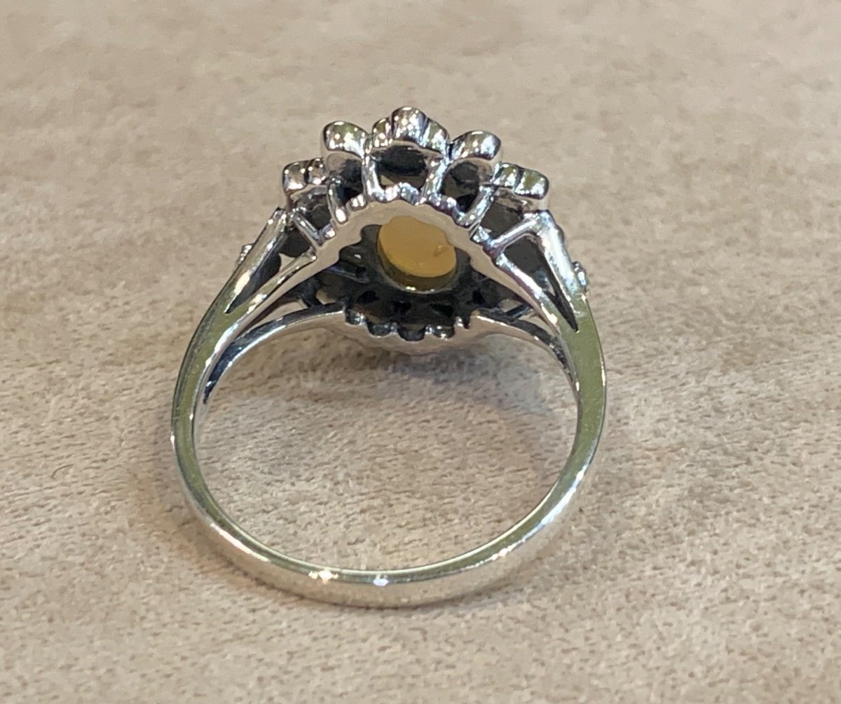 Silver Flower Ring  -photo-2