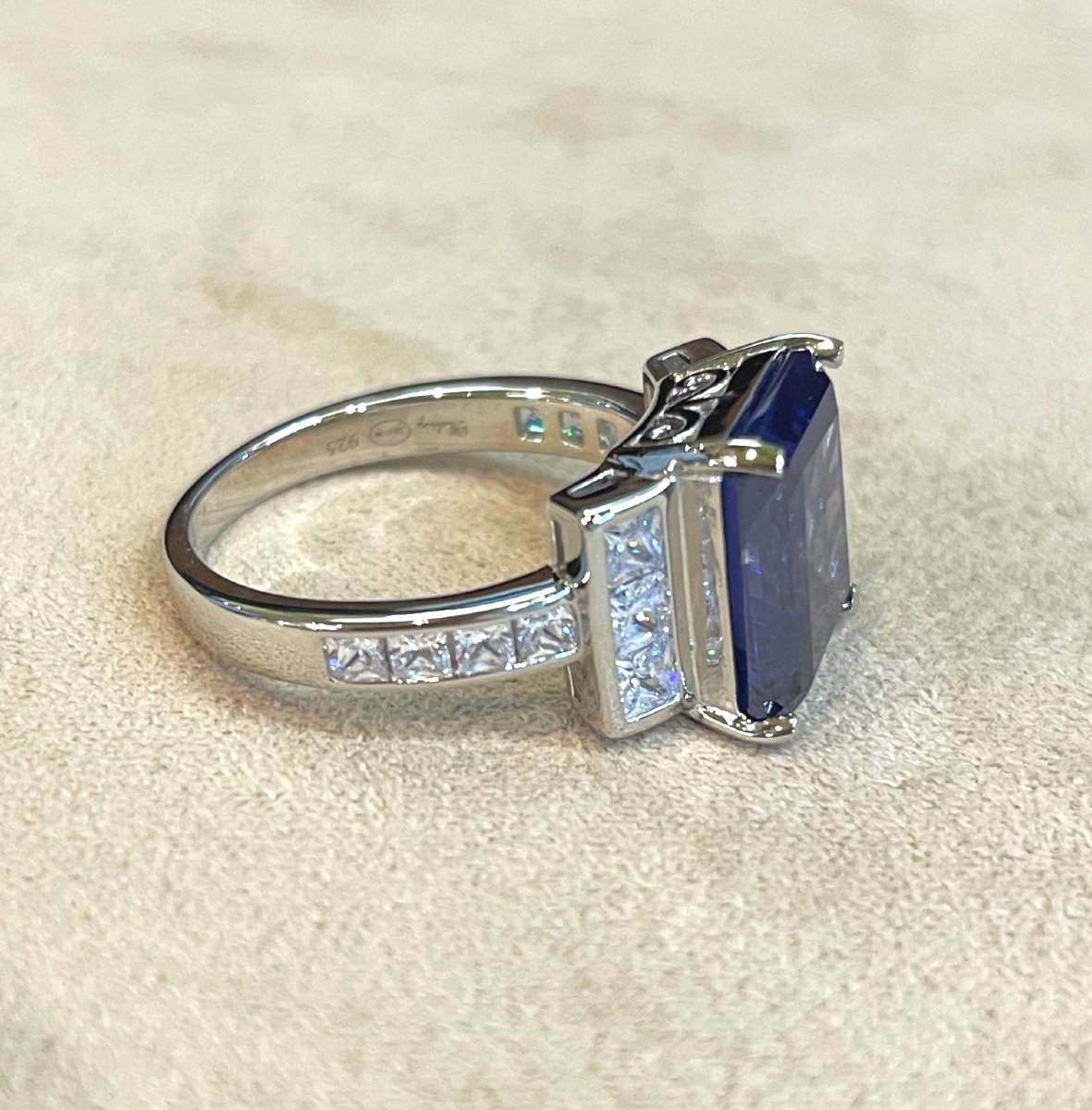 Blue Stone And Zircon Ring-photo-4