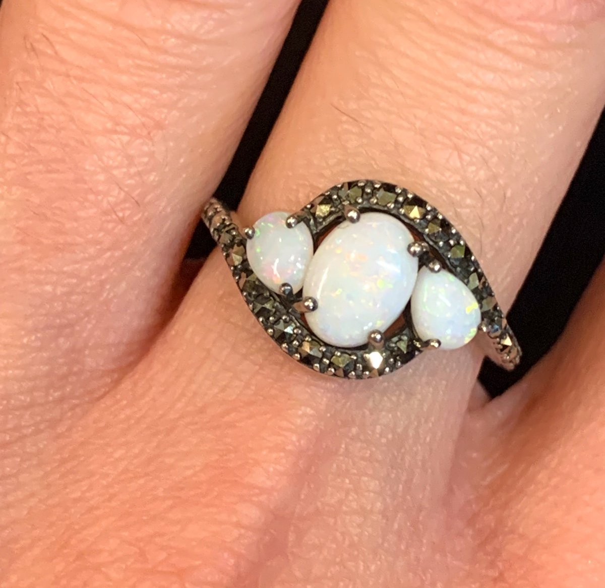 Silver Opal Ring