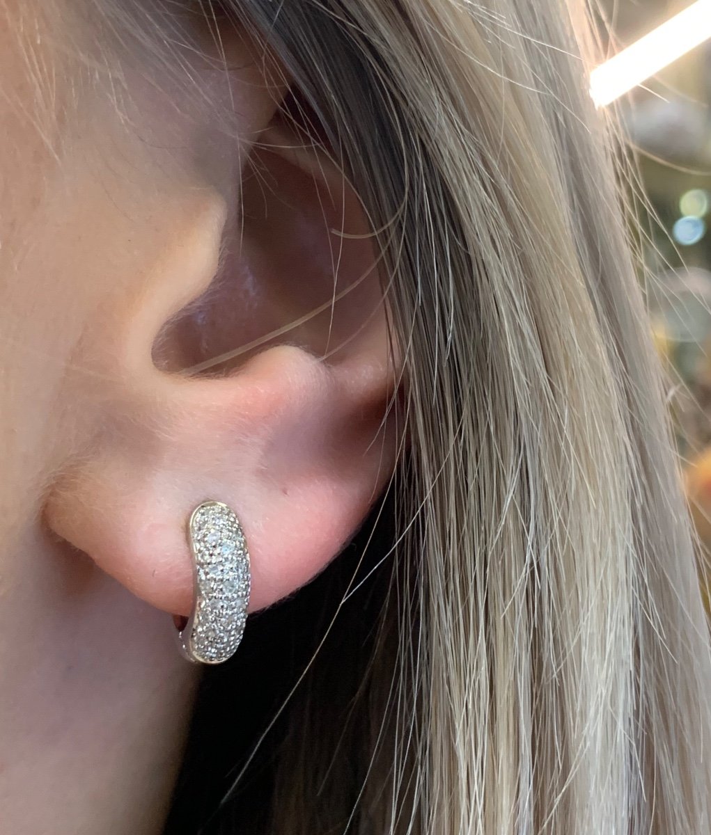 Une Paire De Boucles D’oreilles Diamants